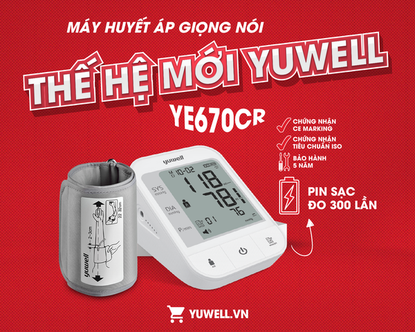 Máy đo huyết áp giọng nói cuff 360 YE670CR