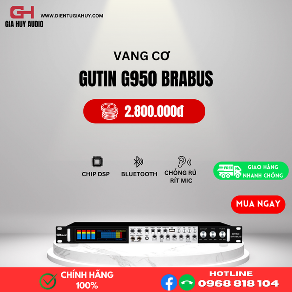 VANG CƠ GUTIN G950 BRABUS, ECHO REVERB HAY