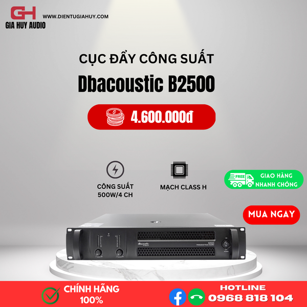 Cục đẩy 2 kênh Dbacoustic B2500