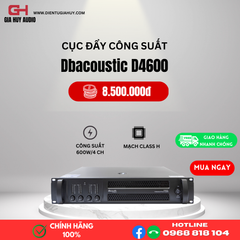 Cục đẩy công suất 2 kênh DBacoustic D4600