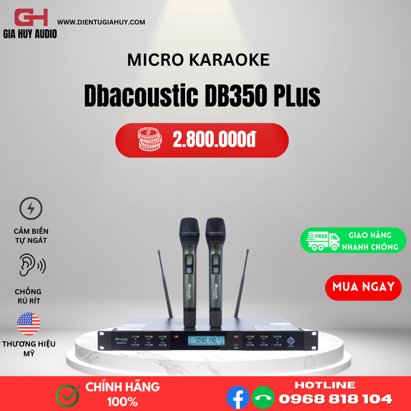 Micro không dây Dbacoustic DB350 PLus