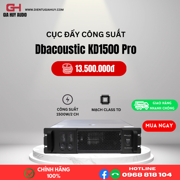 Cục đẩy 2 kênh Dbacoustic KD1500 Pro