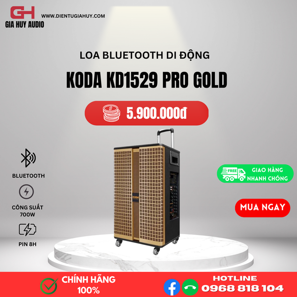 Loa kéo Bluetooth KODA KD1529 PRO GOLD Bass 40