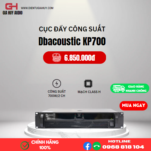 Cục đẩy 2 kênh Dbacoustic KP700