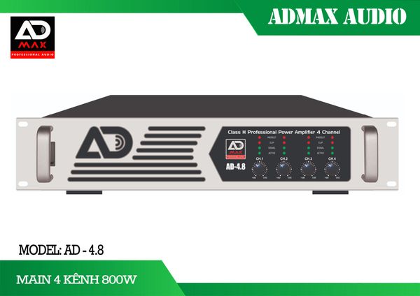 Cục dẩy công suất 4 kênh ADMAX AD4.8