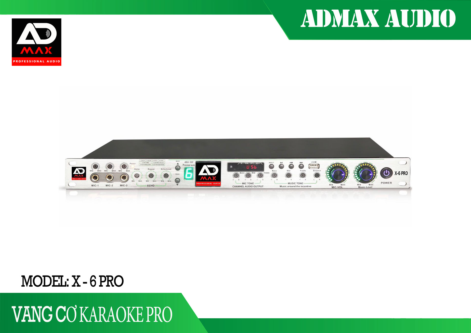 Vang cơ Admax X6 Pro Chính hãng - Gia Huy Audio