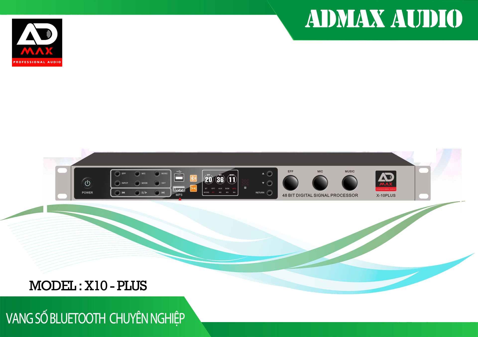 Vang số ADmax X-3000 Pro Chính hãng - Gia Huy Audio