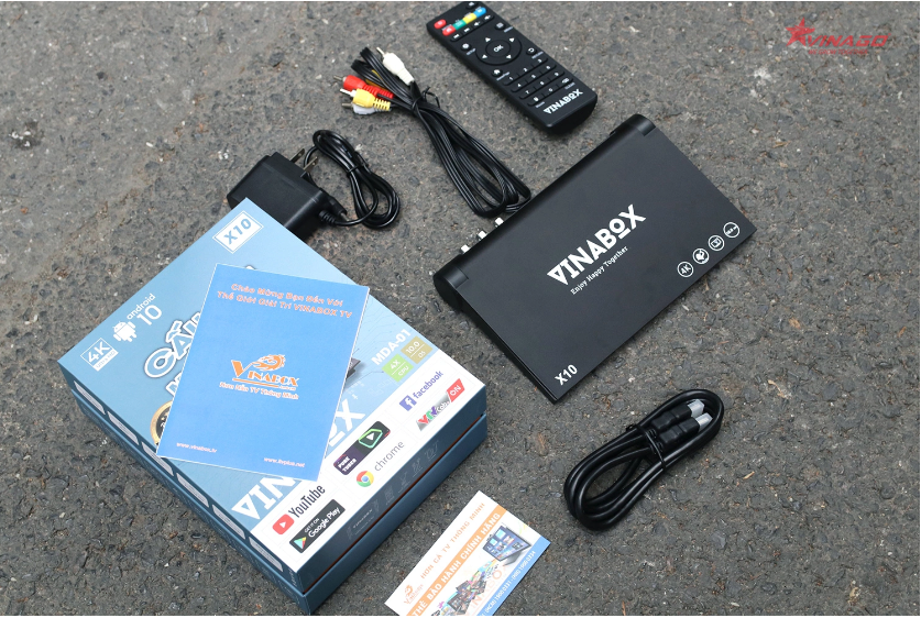 ANDROID TV VINABOX X10, RAM 4G ROM 32GB, ANDROID 10.0
