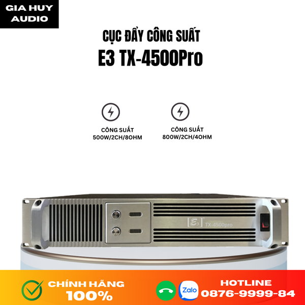 Cục đẩy công suất 4 kênh E3 TX4500Pro