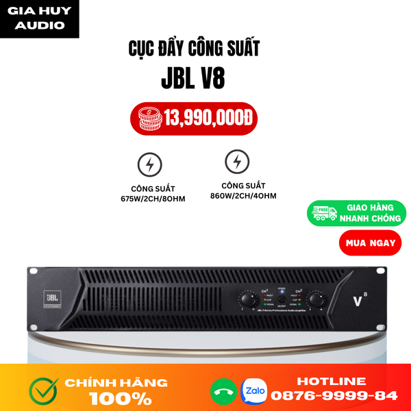 CỤC ĐẨY CÔNG SUẤT JBL V8 CHÍNH HÃNG