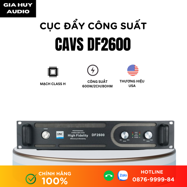 Cục đẩy công suất 2 kênh CAVS DF2600