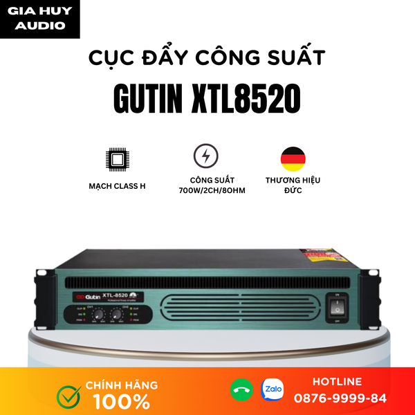 Cục đẩy công suất 2 kênh GUTIN XTL-8520