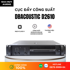 Cục đẩy công suất 3 kênh DBacoustic D2610