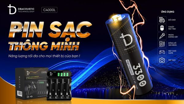 Combo Sạc Pin DBacoustic – Bộ sạc C4000L + Pin AA 1.2V – 3300mAh