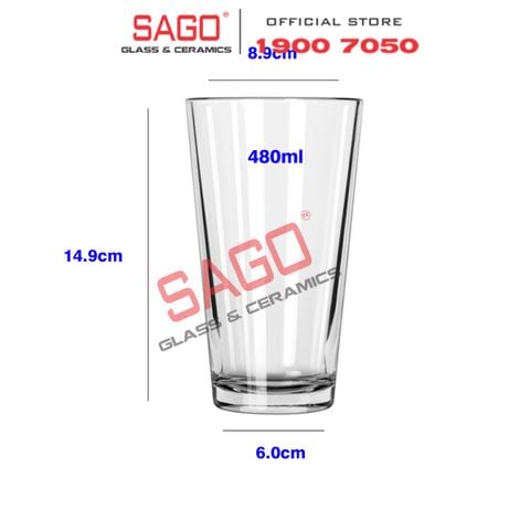  INS 15016 - Ly Thủy Tinh INS Stacking Mixing Glass 480ml | Thủy Tinh Cao Cấp 