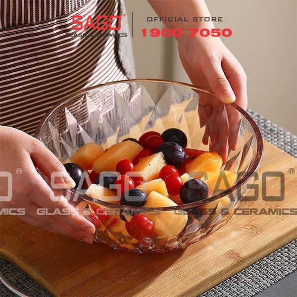  Union 318 -  Tô Thủy Tinh Union Assurance Bowl Đường kính 8" | Thủy Tinh Cao Cấp Nhập Khẩu Thái Lan 