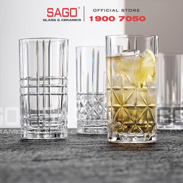  HONGLI 814D - Ly Thủy Tinh Hongli Traze Beverage Glass 400ml | Thủy Tinh Cao Cấp 