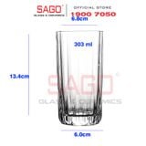  Pasabahce 52279 - Ly Thủy Tinh Pasabahce Antalya Cooler Glass 303ml | Nhập Khẩu Thổ Nhĩ Kỳ 