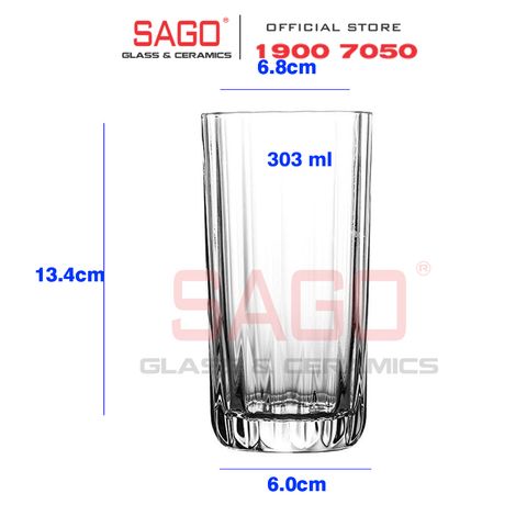 Pasabahce 52279 - Ly Thủy Tinh Pasabahce Antalya Cooler Glass 303ml | Nhập Khẩu Thổ Nhĩ Kỳ 