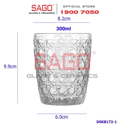  DELI DSKB172- 1 - Ly Thủy Tinh Deli Beyond The Time Rock Glass 300ml | Thủy Tinh Cao Cấp 