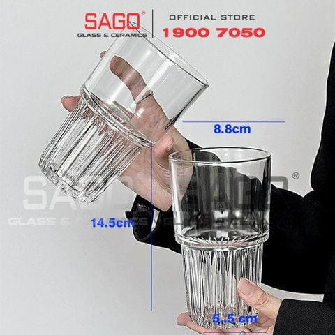  HF MT12-10 - Ly Thủy Tinh Cao cấp Everest cooler glass 460ml | Thủy Tinh Cao Cấp 