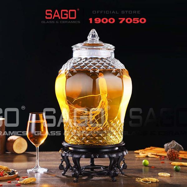  BKC 8833-3L- Bình Thủy Tinh Kim Cương 3.0 Lít | Tùy Chọn Có hoặc không vòi 