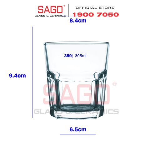  Union 389 - Ly Thủy Tinh Union Centra Rocks Glass 305ml | Thủy Tinh Cao Cấp Nhập Khẩu Thái Lan 