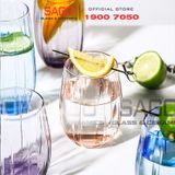  Deli JS5139-2B - Ly Thủy Tinh Deli Linka Blue Rock Glass 380ml | Thủy Tinh Cao Cấp 