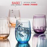  Deli JS5139-2P - Ly Thủy Tinh Deli Linka Pink Rock Glass 380ml | Thủy Tinh Cao Cấp 
