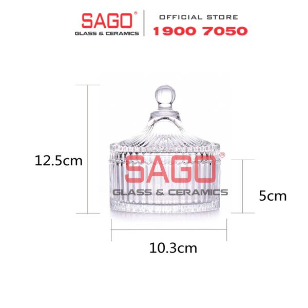  DELI DSTG1032-4 - Thố Mứt Thủy Tinh , Hũ Kẹo Thủy Tinh Deli Candy Jar Glass | Thủy Tinh Cao Cấp 