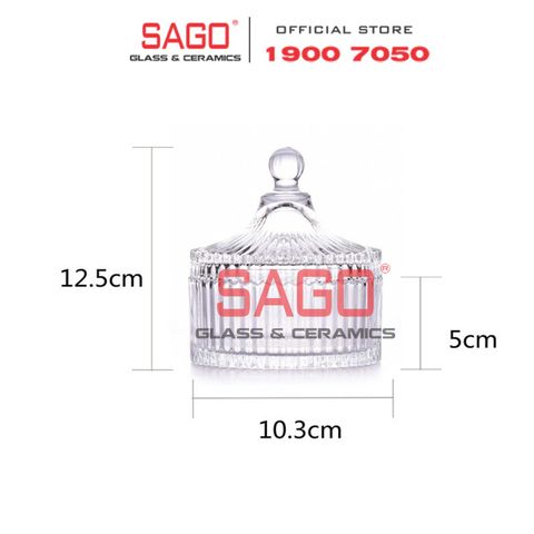  DELI DSTG1032-4 - Thố Mứt Thủy Tinh , Hũ Kẹo Thủy Tinh Deli Candy Jar Glass | Thủy Tinh Cao Cấp 