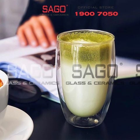  DELI GPB210 - Ly Thủy Tinh 02 Lớp Delisoga Borosilicate Hight Ball Double Wall Glass 350ml | Thủy Tinh Cao Cấp 