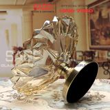  ELEGANT NC-398.1 - Dĩa Thủy Tinh Kim Cương Chân Đồng Elegant Đường Kính 25.0cm | Thủy Tinh Màu Cao Cấp 