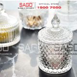  Deli DSTG1030-3.5 - Hũ Mứt Thủy Tinh Deli Kim Cương | Thủy Tinh Cao Cấp 
