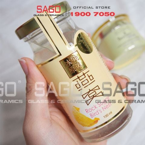  Hũ Thủy Tinh Tròn Cao Đựng Yến 150ml Nắp Thiết | Thủy Tinh Cao Cấp 