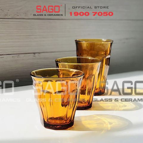  DURALEX D1027D - Ly Thủy Tinh Cường Lực Duralex Picardie Amber Rock Glass 250ml | Nhập Khẩu Pháp 