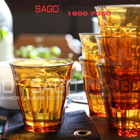  DURALEX D1028D - Ly Thủy Tinh Cường Lực Duralex Picardie Amber Rock Glass 310ml | Nhập Khẩu Pháp 