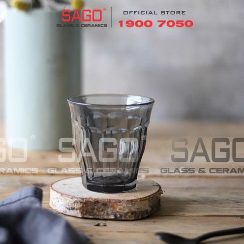  DURALEX D1027H - Ly Thủy Tinh Cường Lực Duralex Picardie Grey Rock Glass 250ml | Nhập Khẩu Pháp 