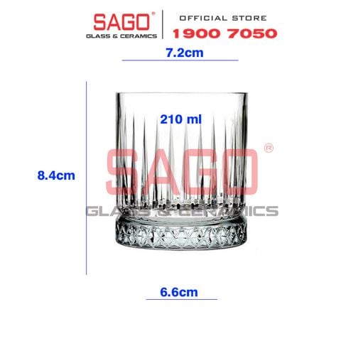  DELI DSKB103-1F - Ly Thủy Tinh Delisoga Elysia Whisky Glass 210ml | Thủy Tinh Cao Cấp 