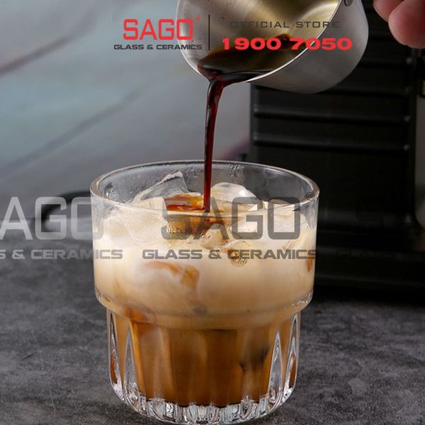  HF.GL1508 - Ly Thủy Tinh , Ly Trà Đá Everest Rock Glass 250ml | Thủy Tinh Cao Cấp 