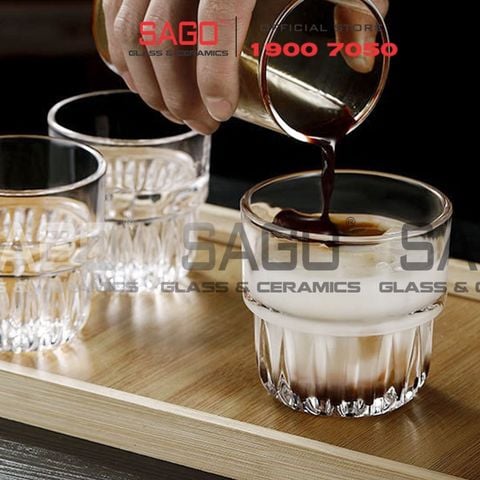  HF.GL1508 - Ly Thủy Tinh , Ly Trà Đá Everest Rock Glass 250ml | Thủy Tinh Cao Cấp 