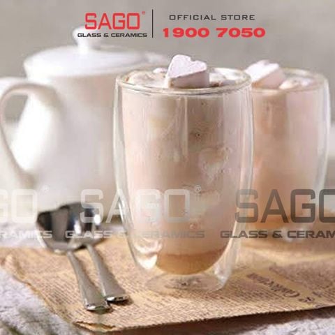  Wilmax England 888734/A - Ly Thủy Tinh 2 lớp Wilmax England Thermo 400ml | Thủy Tinh Cao Cấp Chịu Nhiệt 