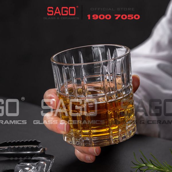  HONGLI 5412D - Ly Thủy Tinh Hongli Traze Rock Glass 315ml | Thủy Tinh Cao Cấp 