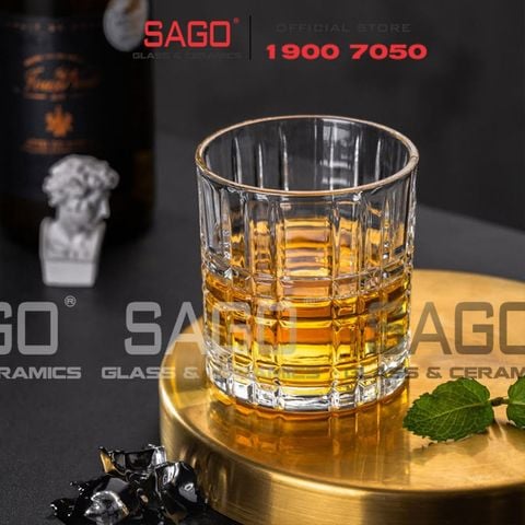  HONGLI 5412D - Ly Thủy Tinh Hongli Traze Rock Glass 315ml | Thủy Tinh Cao Cấp 