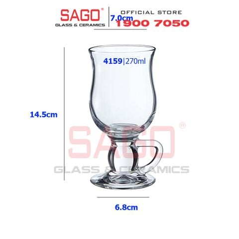  Pasabahce 44159 - Ly Thủy Tinh Pasabahce Irish Cofee 270ml | Nhập Khẩu Thổ Nhĩ Kỳ 