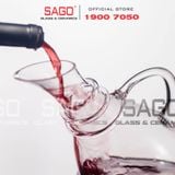  King Dealay JX.NGHIENG - Bình Rót Rượu Thủy Tinh Nghiêng King Dealay Decanter 1700ml | Thủy tinh Cao Cấp 