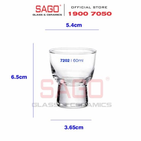  Ocean B17202 - Ly Thủy Tinh Ocean Haiku Shot 60ml | Nhập Khẩu Thái Lan 