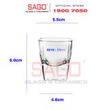  Ocean P00210 - Ly Thủy Tinh Ocean Plaza Shot 55ml | Nhập Khẩu Thái Lan 