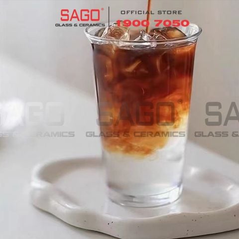  INS 9001 - Ly Thủy Tinh Miệng Loe INS Flared Mouth Highball Glass 360ml | Thủy Tinh Cao Cấp 
