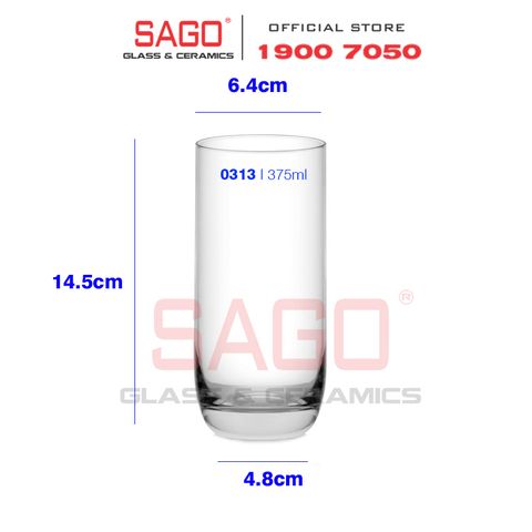  Ocean B00313 - Ly Thủy Tinh Ocean Top Drink 375ml | Nhập Khẩu Thái Lan 